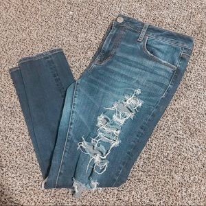 american eagle high waisted dark wash jeans